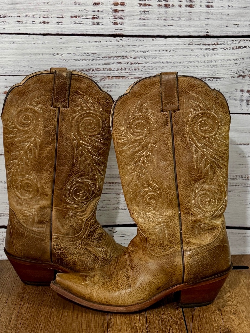 Justin Classic Brown Leather Cowboy Western Boots
